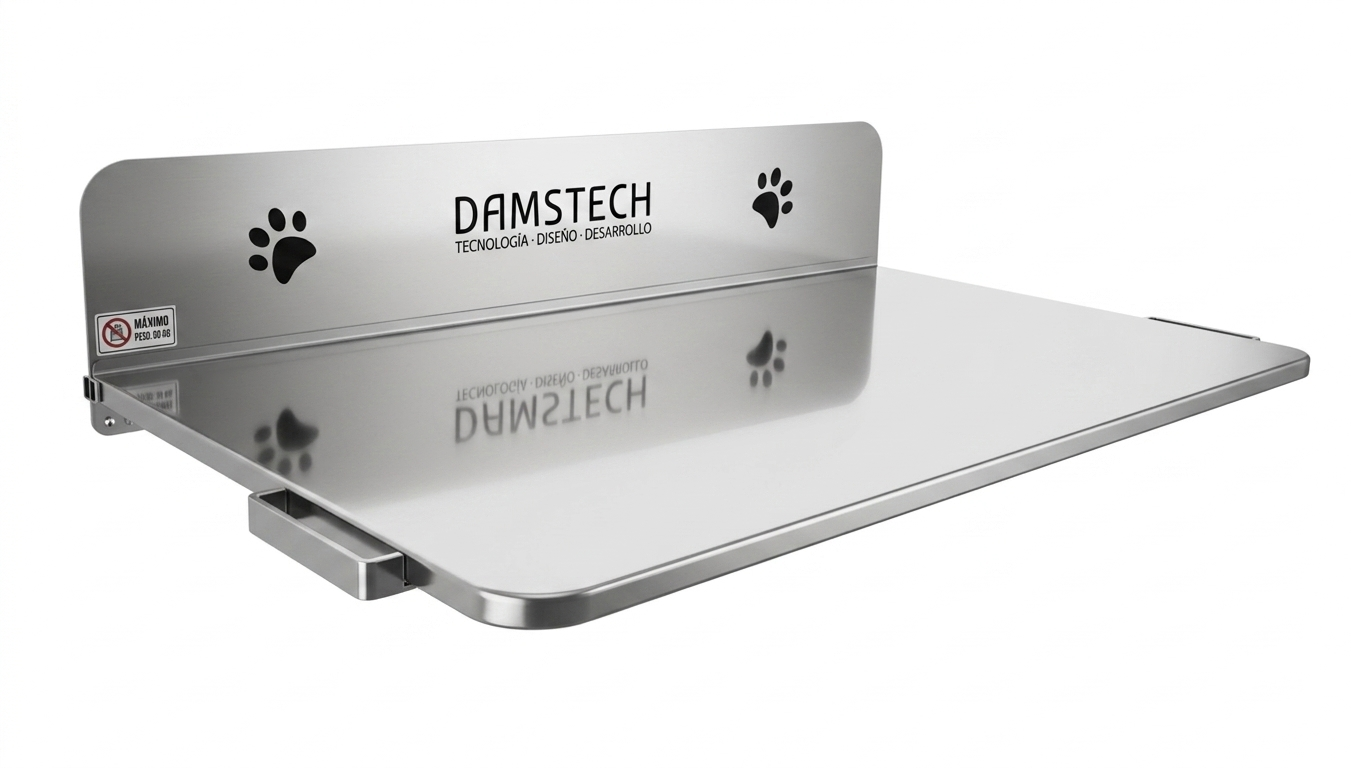 PLE-VET - Mesa veterinaria plegable de pared